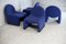 Blue Foam Chairs from Atal, 1970s, Set of 4 13