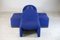 Blue Foam Chairs from Atal, 1970s, Set of 4, Image 23
