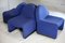 Blue Foam Chairs from Atal, 1970s, Set of 4 9