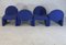 Blue Foam Chairs from Atal, 1970s, Set of 4 4