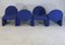 Blue Foam Chairs from Atal, 1970s, Set of 4, Image 4