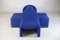 Blue Foam Chairs from Atal, 1970s, Set of 4, Image 22