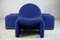 Blue Foam Chairs from Atal, 1970s, Set of 4 8