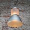 Mid-Century Industrial Frosted and Mercury Glass Pendant Lamp by Adolf Meyer for Zeiss Ikon, Image 5