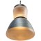 Mid-Century Industrial Frosted and Mercury Glass Pendant Lamp by Adolf Meyer for Zeiss Ikon, Image 3