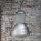 Mid-Century Industrial Frosted and Mercury Glass Pendant Lamp by Adolf Meyer for Zeiss Ikon 6