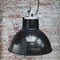 Lampe à Suspension Mid-Century Industrielle Vintage en Émail Noir par Mazda 4