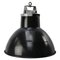 Lámpara colgante industrial Mid-Century esmaltada en negro de Mazda, Imagen 1
