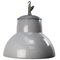 Mid-Century Grey Enamel Vintage Industrial Pendant Light from Philips, Image 1