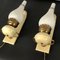 Vintage Italian Brass and Opaline Sconces, 1950s, Set of 2 2