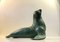 Escultura de foca vintage de bronce, años 70, Imagen 2