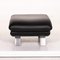 Rossini Black Leather Ottoman from Koinor, Image 6