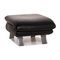 Rossini Black Leather Ottoman from Koinor, Image 1