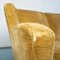 Sofá de madera y terciopelo, años 50, Imagen 5