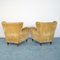 Velvet Tobacco Armchairs, 1950s, Set of 2 3