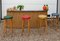 Juego de mueble bar, taburete de pared y taburete de bar vintage de bambú, años 60, Imagen 5