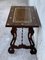 19th Century Spanish Side Table with Marquetry Top and Lyre Carved Legs, Image 3