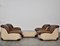 Leather Lounge Chairs & Table from Swan, 1970s, Set of 5 1