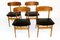 Teak and Beech Dining Chairs, 1960s, Set of 4, Image 3