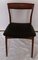 Solid Teak Side Chair With Black Leatherette, 1970s 7