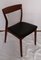 Solid Teak Side Chair With Black Leatherette, 1970s 1