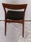 Solid Teak Side Chair With Black Leatherette, 1970s 4