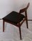 Solid Teak Side Chair With Black Leatherette, 1970s 5