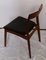 Solid Teak Side Chair With Black Leatherette, 1970s, Image 5