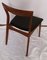 Solid Teak Side Chair With Black Leatherette, 1970s 3