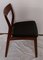 Solid Teak Side Chair With Black Leatherette, 1970s 2