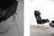 Set of Scandinavian Black Leather Armchairs from Ire Mobel AB, 1970s 6