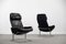 Scandinavian Black Leather Armchairs from Ire Mobel AB, 1970s, Set of 2 5