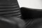 Set of Scandinavian Black Leather Armchairs from Ire Mobel AB, 1970s 3