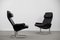 Set of Scandinavian Black Leather Armchairs from Ire Mobel AB, 1970s 11