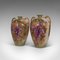 Ánforas de vino decorativas de cerámica pintadas a mano, años 50. Juego de 2, Imagen 3