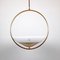 Murano Glass White Gold Pendant Lamp, Italy, 1980s, Image 1