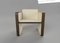 Somnus Armchair with Flute Detailing in Ivory Boucle and Brass Tint by Casa Botelho 5