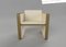Somnus Armchair with Flute Detailing in Ivory Boucle and Brass Tint by Casa Botelho 3