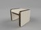 Somnus Stool with Flute Detailing in Ivory Boucle & Antique Brass Tint by Casa Botelho 4