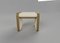 Somnus Stool with Flute Detailing in Ivory Boucle & Antique Brass Tint by Casa Botelho 3