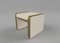 Somnus Stool with Flute Detailing in Ivory Boucle & Antique Brass Tint by Casa Botelho 2