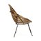 Armchair In Rattan and Black Rod, 1950s, Image 7