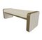 Somnus Bench with Flute Detailing in Ivory Boucle & Antique Brass Tint by Casa Botelho 1