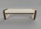 Somnus Bench with Flute Detailing in Ivory Boucle & Antique Brass Tint by Casa Botelho 4