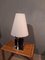 Table Lamp in Brass with Blue Glass Cubes and White Opaline Cone, 1990s 2