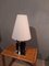 Table Lamp in Brass with Blue Glass Cubes and White Opaline Cone, 1990s, Image 2