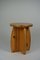 Vintage Swedish Solid Wooden Stool, 1970s, Image 5