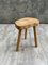 Vintage Wooden Tripod Stool, France, Image 3