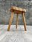 Vintage Wooden Tripod Stool, France 4