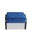 Art Deco Style Black Ebony, Blue Notte Velvet, and Beech Ottoman by Casa Botelho, Image 2